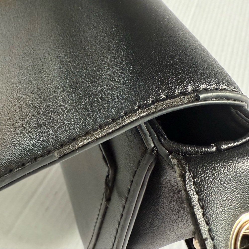 Badgley Mischka Black Shoulder Bag with Gold Ring Accent - Picture 8 of 16